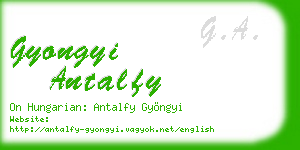 gyongyi antalfy business card